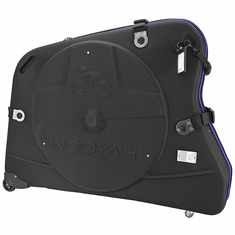 Valise de transport vélo rigide thermoformée noire avec roulettes – vue 16