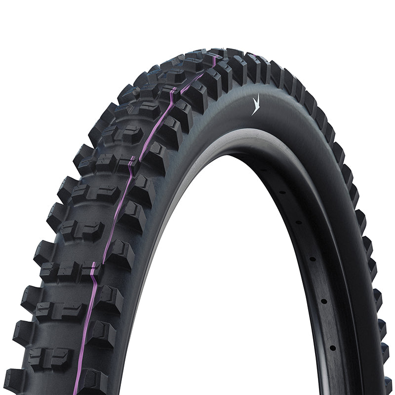 Pneu VTT gravity-VAE Schwalbe Shredda Rear Radial noir tringle souple tubeless ready – 27,5 x 2,50 (64-584)