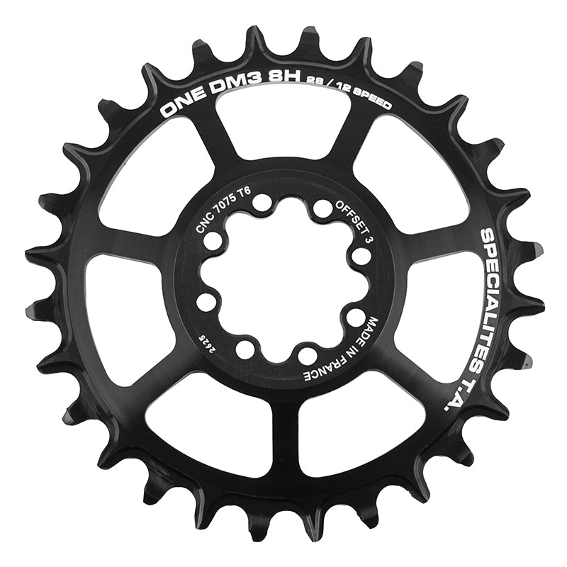 Plateau VTT TA One DM3 8H Direct Mount Boost pour SRAM GX-XX1-X01 noir 11-12 v déport 3 mm – 28 dents