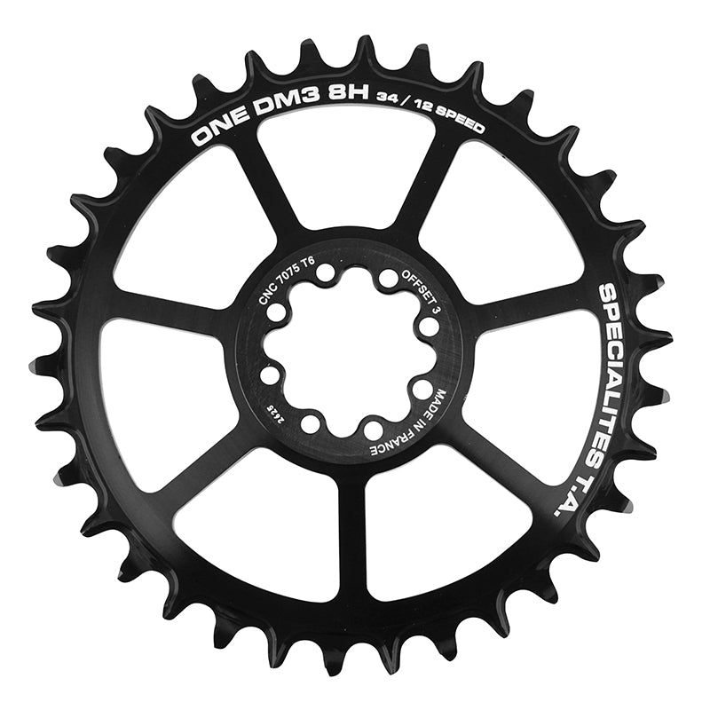 Plateau VTT TA One DM3 8H Direct Mount Boost pour SRAM GX-XX1-X01 noir 11-12 v déport 3 mm – 34 dents