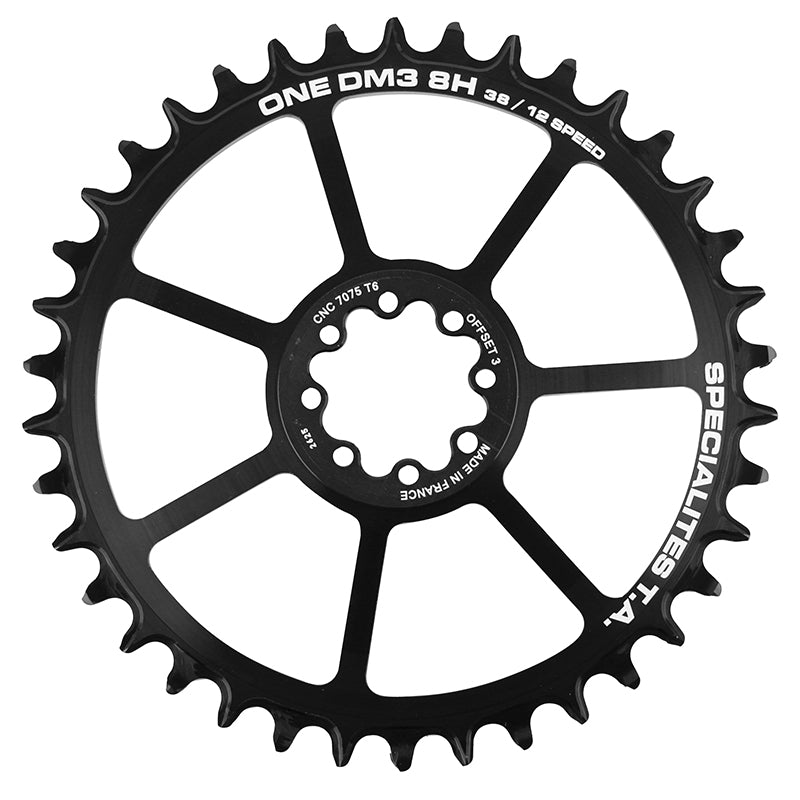Plateau VTT TA One DM3 8H Direct Mount Boost pour SRAM GX-XX1-X01 noir 11-12 v déport 3 mm – 38 dents
