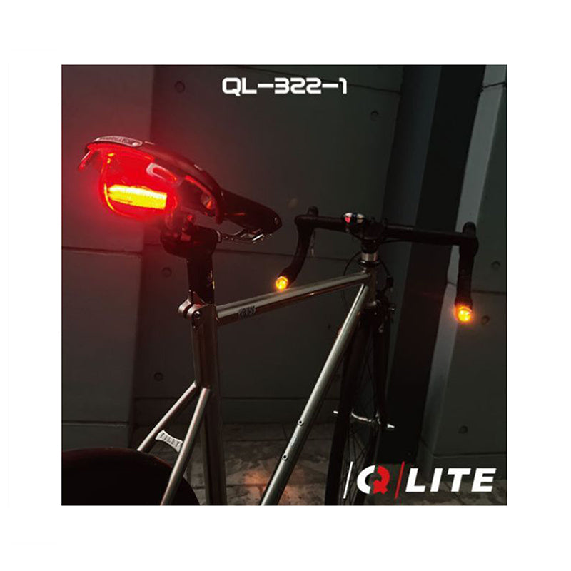 Kit éclairage USB Qlite avec clignotants 80 lumens et commande au cintre – vue 3