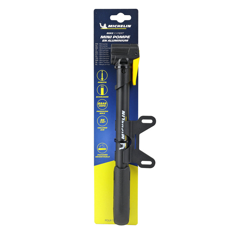 Mini pompe route-VTT Michelin alu-résine double embout 280 mm – vue 5