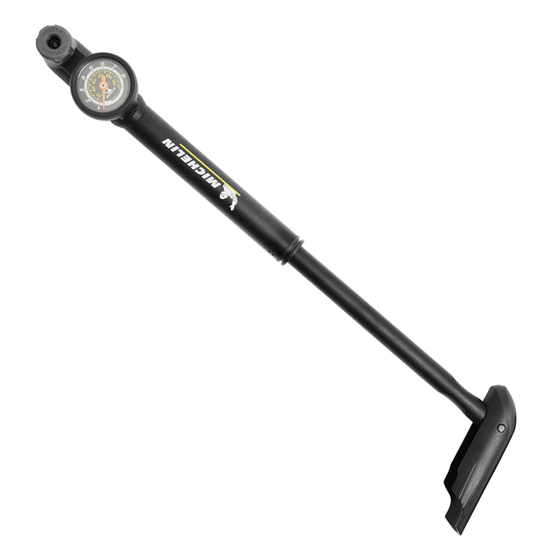 Mini pompe route-VTT Michelin alu avec manomètre 8 bars – vue 2