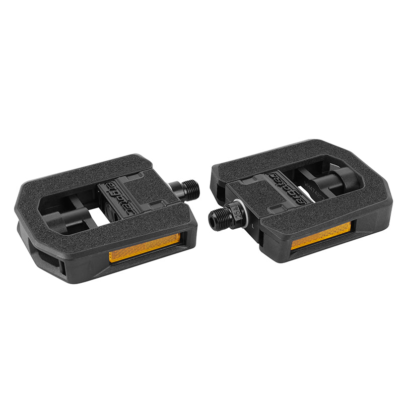 Pédales city pliantes Ergotec alu-résine noires 9/16" 100 x 102 mm (paire)