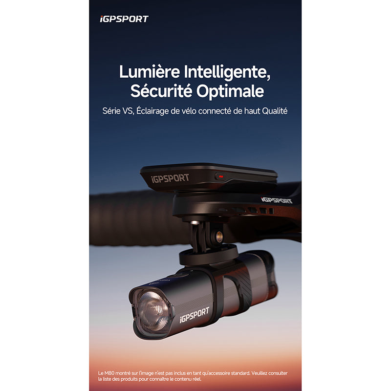 Éclairage avant intelligent iGPSport VS1200S – vue 2