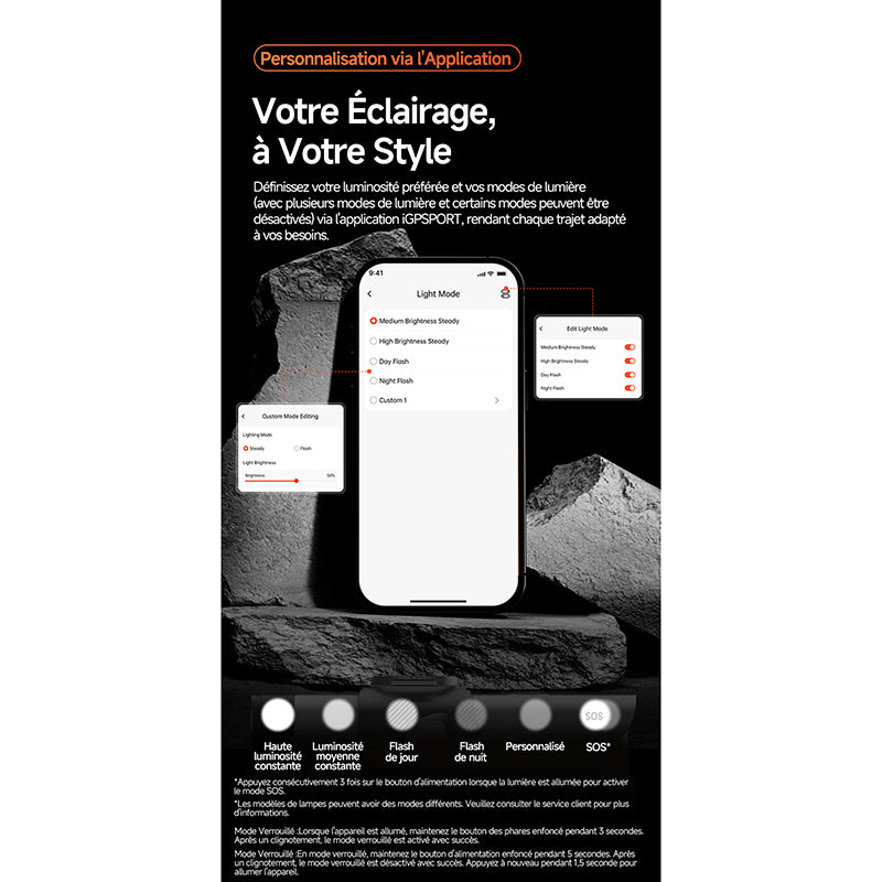 Éclairage avant intelligent iGPSport VS1200S – vue 22