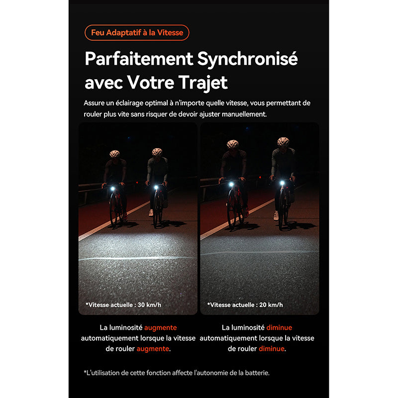 Éclairage avant intelligent iGPSport VS1800S – vue 4