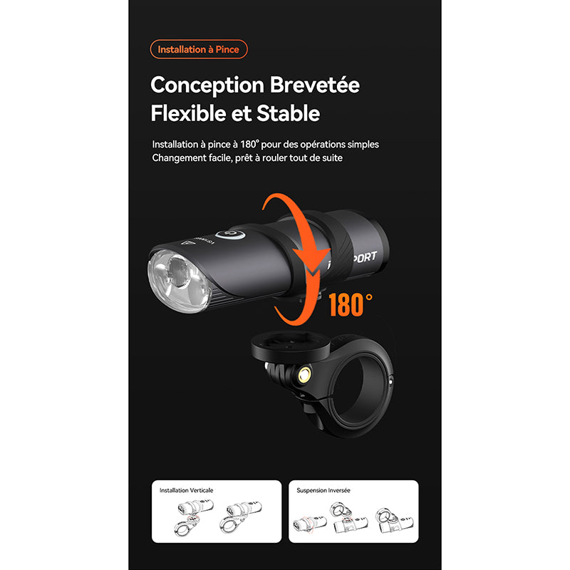 Éclairage avant intelligent iGPSport VS1800S – vue 17