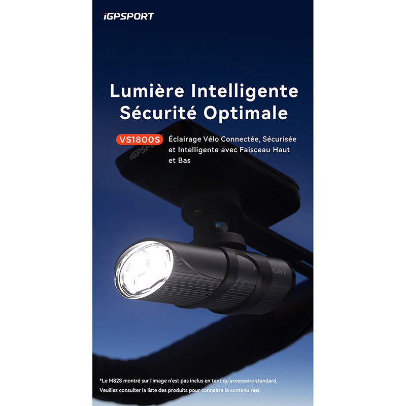 Éclairage avant intelligent iGPSport VS1800S – vue 29