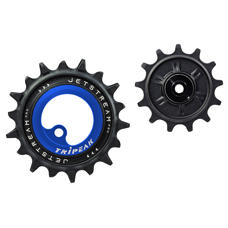 Galets Tripeak AOPW céram. 13-18 dents 12x1-11x2 v pour Shimano XT-SLX 12 v, GRX 822 – Bleu foncé