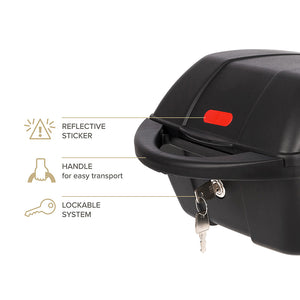 Top case Polisport 11 L noir fixation MIK et MIK HD 2.0 à clé – vue 2