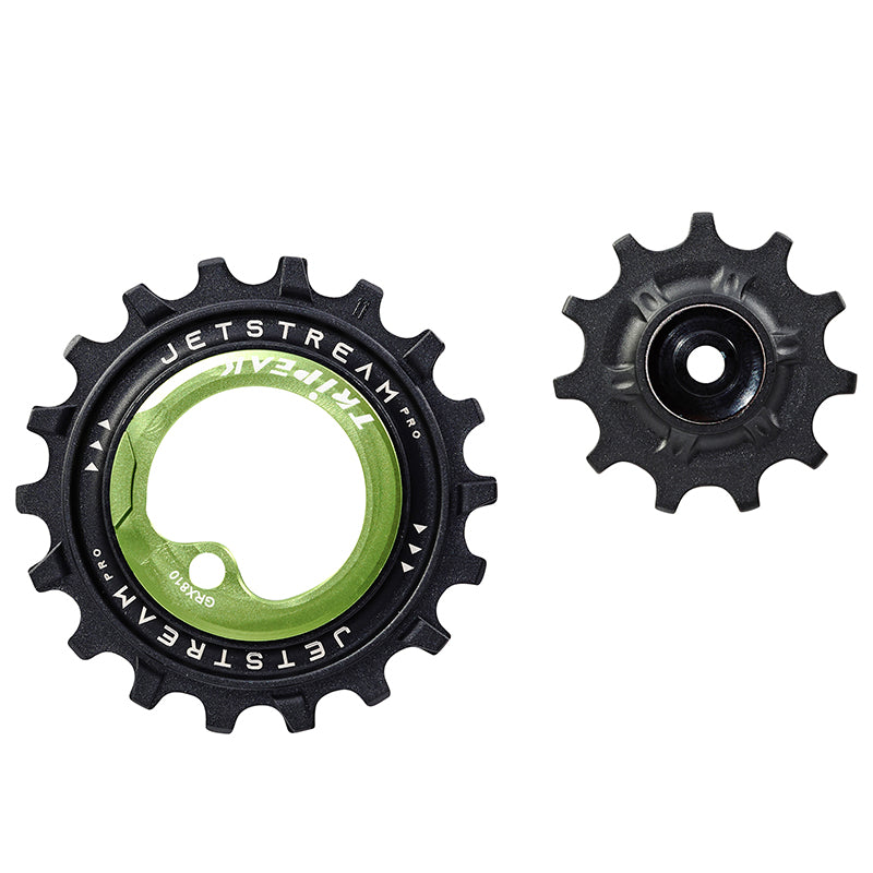 Galets Tripeak AOPW céram. 11-18 dents 12-11x2 v pour Shimano GRX RX810-815-820 – Vert