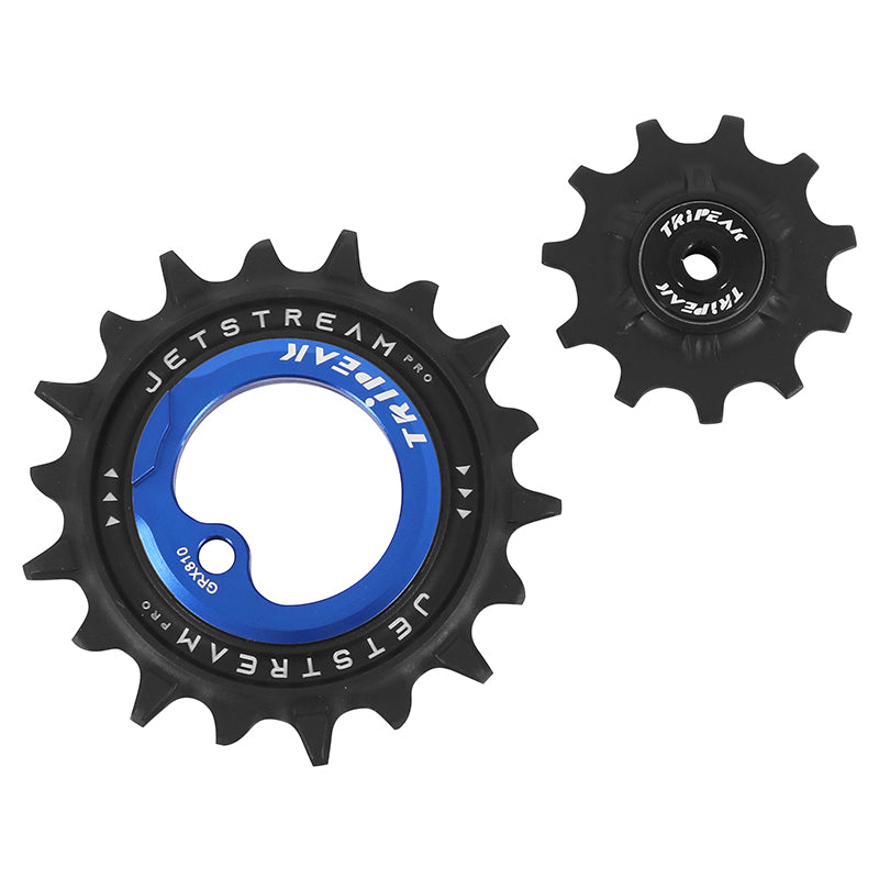 Galets Tripeak AOPW céram. 11-18 dents 12-11x2 v pour Shimano GRX RX810-815-820 – Bleu foncé