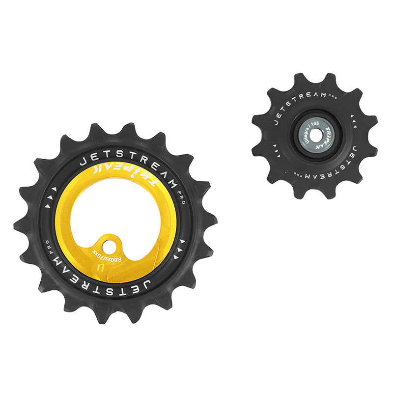 Galets Tripeak AOPW céram. 12-18 dents 11x2 v pour Shimano Ultegra R8000GS-105 R7000GS – Or