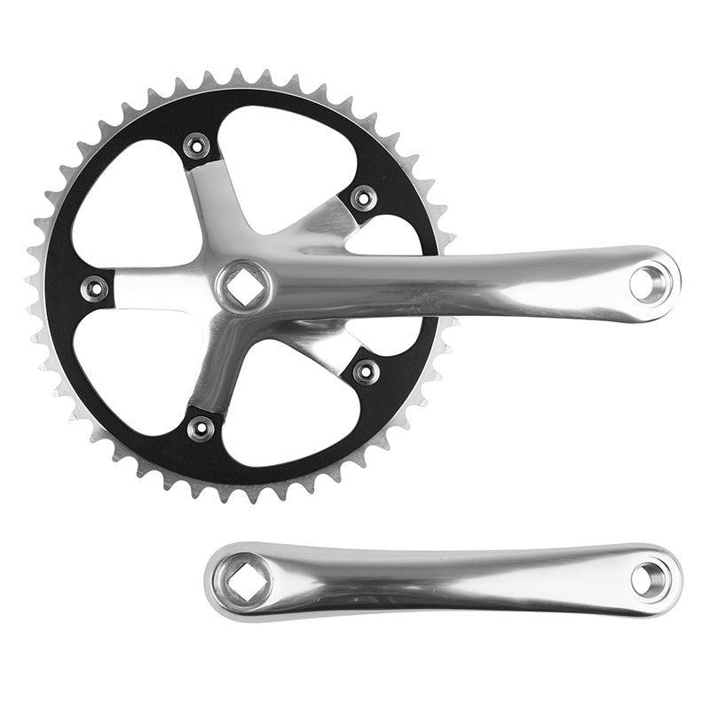 Pédalier fixie alu argent 170 mm plateau 46 dents