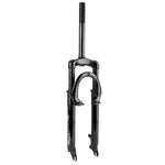 Fourche VTT 24" à suspension M-W acier noir 50 mm pivot fileté 1"