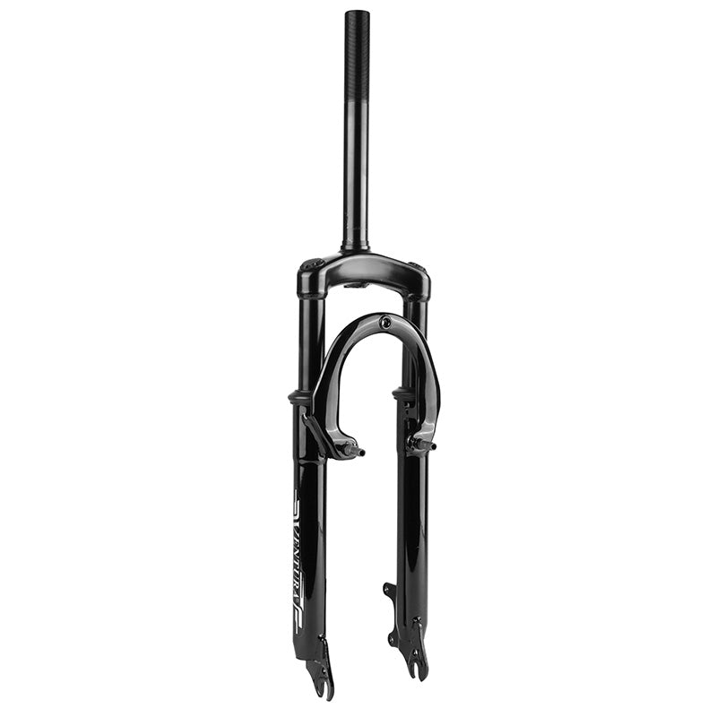 Fourche VTT 24" à suspension M-W acier noir 50 mm pivot fileté 1"