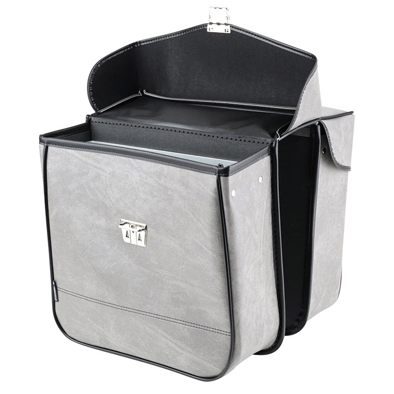 Sacoche arrière latérale Sport Fabric S14 Tuc effet cuir gris fixation crochet – vue 2