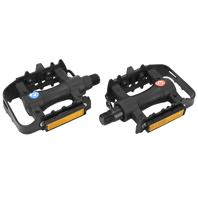Pédales VTT P2R résine noires cage alu noire 9/16" (paire)