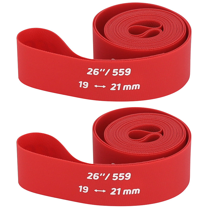 Fond de jante haute pression Zefal rouge (paire) – 26" – 19 mm