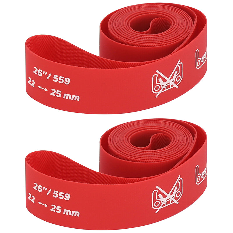 Fond de jante haute pression Zefal rouge (paire) – 26" – 22 mm