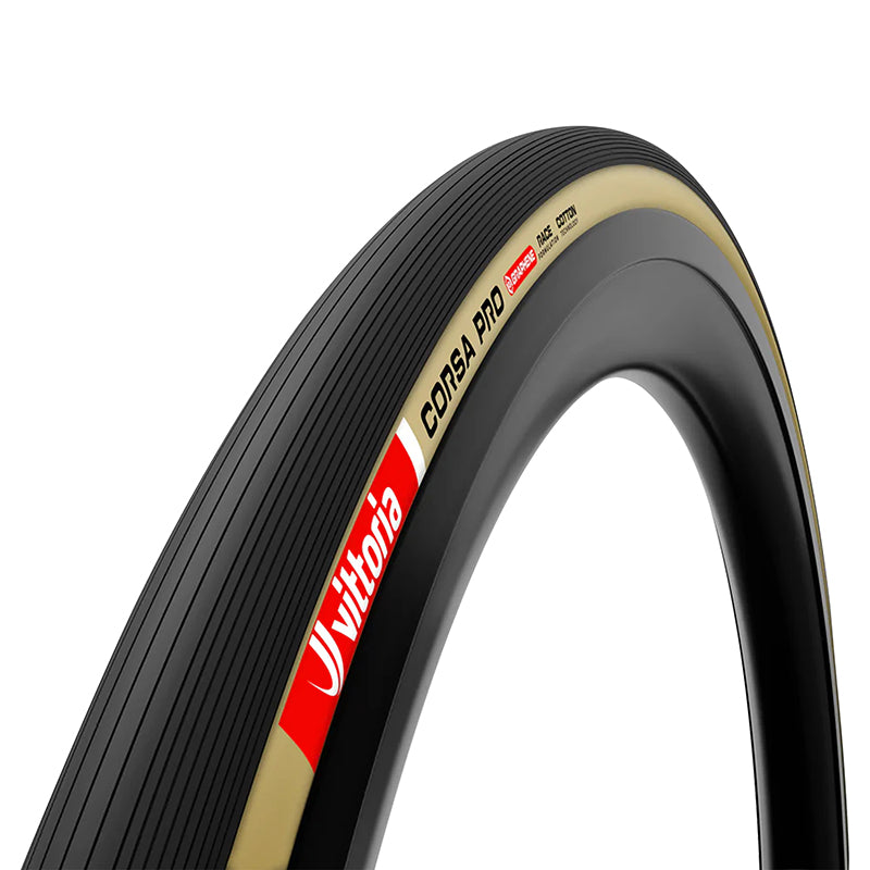 Pneu route Vittoria Corsa PRO noir-beige tringle souple tubeless ready – 700 x 28 (28-622)