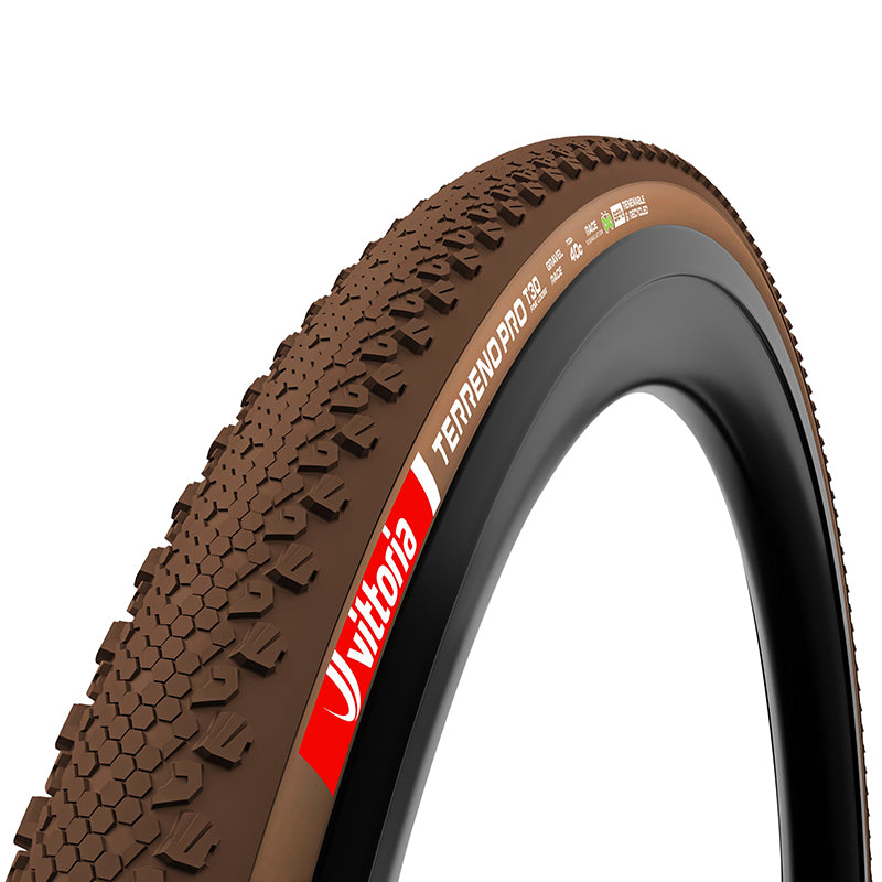 Pneu gravel Vittoria Terreno PRO T30 Fine Loose Race marron tringle souple tubeless ready – 700 x 40 (40-622)