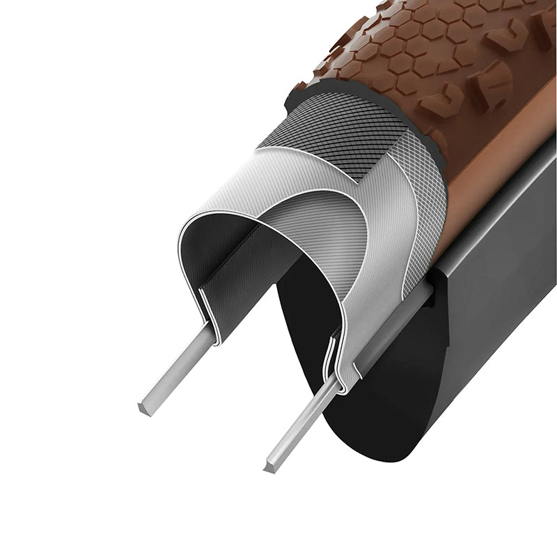 Pneu gravel Vittoria Terreno T30 Fine Loose Race marron tringle souple tubeless ready – 700 x 45 (45-622) – vue 2