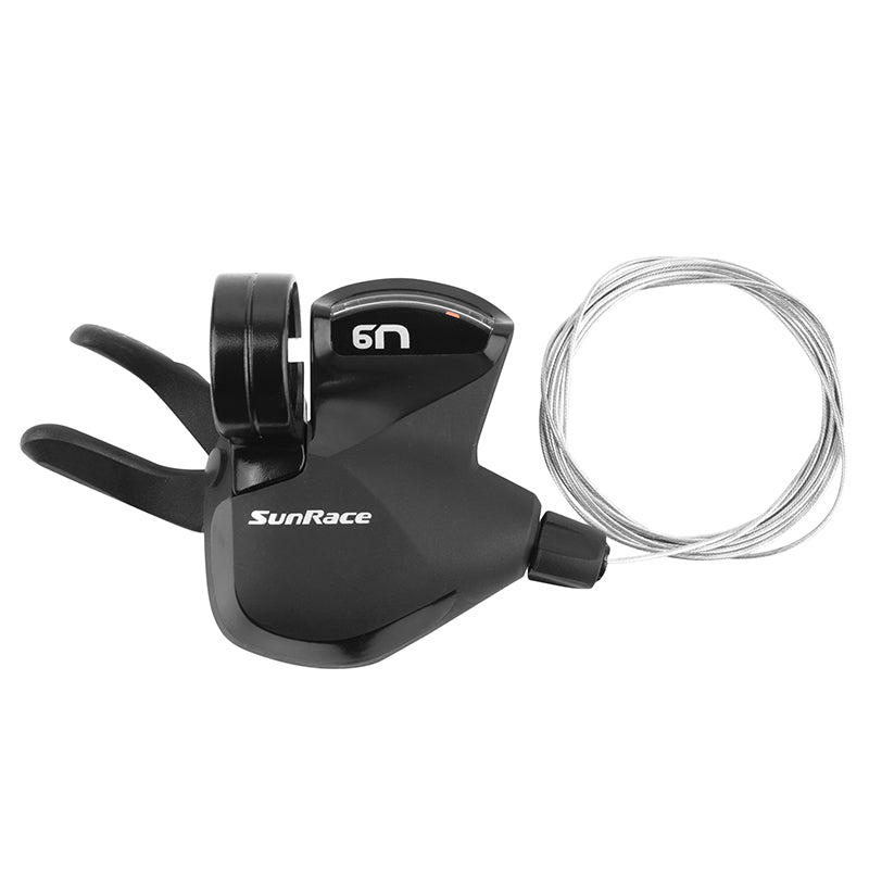 Manette droite VTT Sunrace U-Series Dual Lever compatible Shimano CUES – 9 v DLU951 push-push avec afficheur