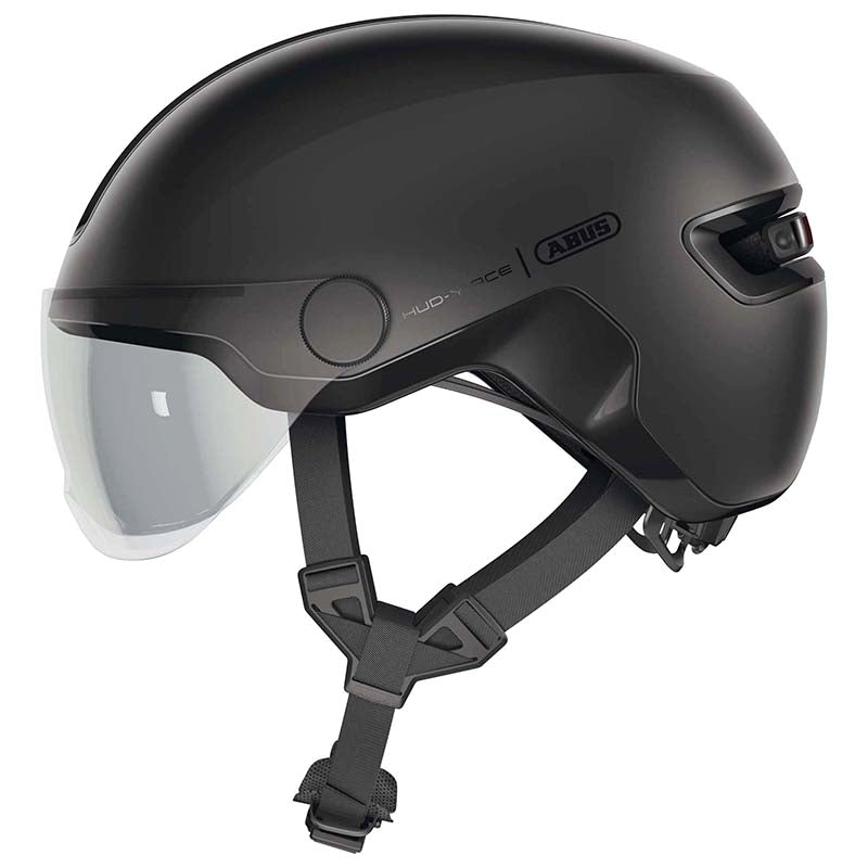 Casque urbain Abus Hud-Y Ace velours noir éclairage intégré M (54-58)