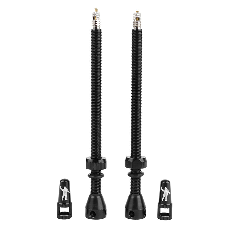 Valves tubeless Presta Michelin noires 100 mm 4 trous (paire) – vue 2