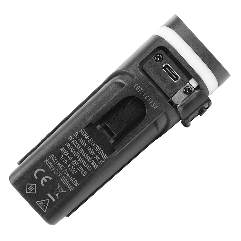 Éclairage avant USB Sigma Aura 40 lux – vue 5