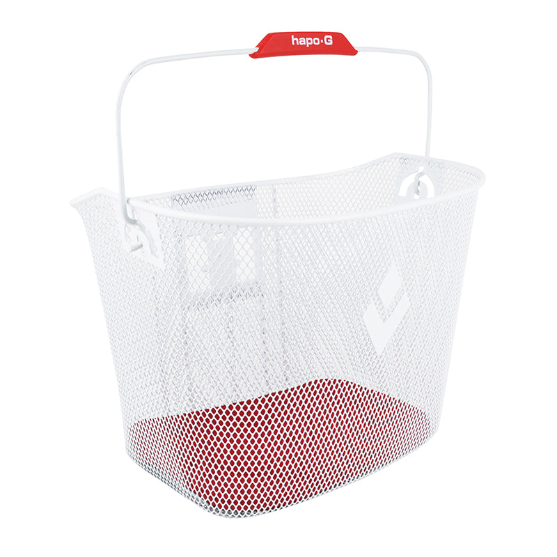Panier avant acier nid d'abeille Hapo.G avec fixation – Blanc
