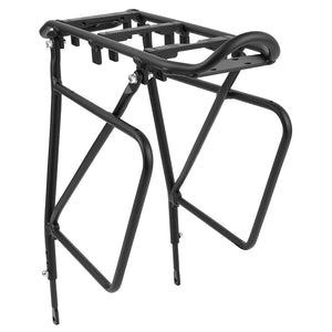 Porte-bagages arrière Ibera alu noir 26" à 29" fixation garde-boue