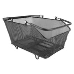 Panier arrière acier city noir 27 L avec fixation clip porte-bagages