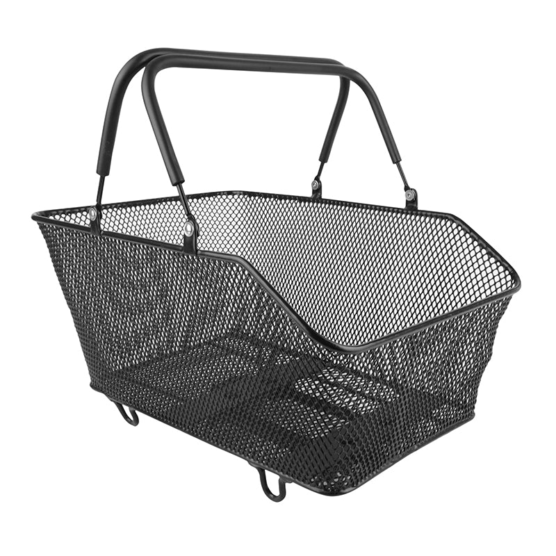 Panier arrière acier city noir 27 L avec fixation clip porte-bagages – vue 2