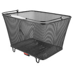 Panier arrière acier city noir 32 L avec fixation clip porte-bagages