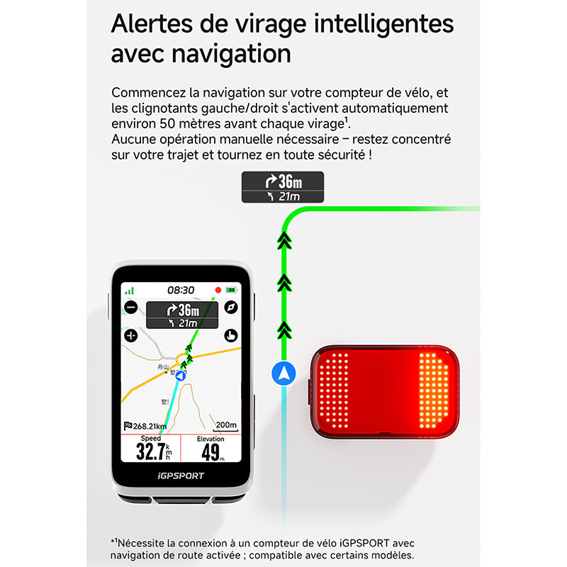 Éclairage arrière USB iGPSport ET6 Emoji clignotant intelligent – vue 20
