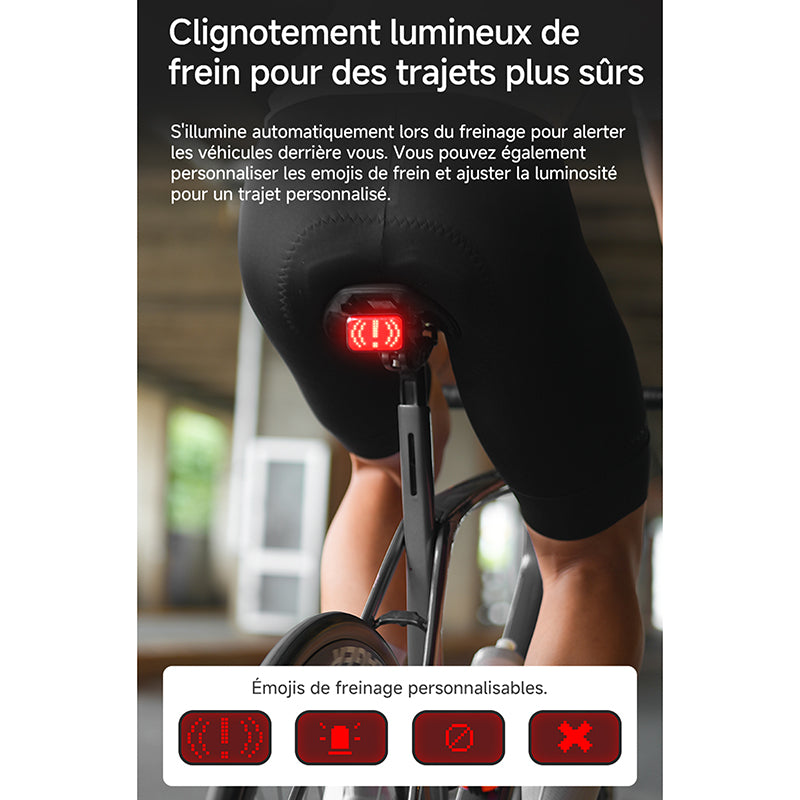 Éclairage arrière USB iGPSport ET6 Emoji clignotant intelligent – vue 25