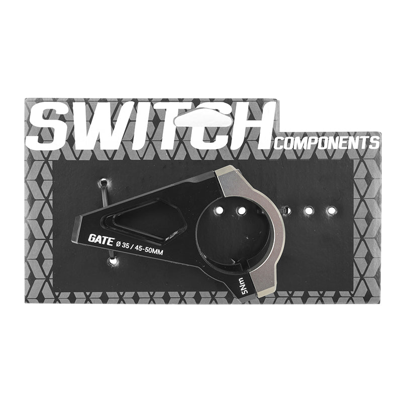 Potence VTT DH Switch Gate alu CNC noir-gris cintre 35 mm réglable 45-50 mm – vue 6