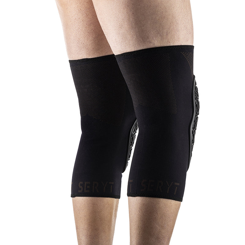 Genouillères VTT Seryt Flow – CE niveau 1 (paire) – Alps noir L-XL