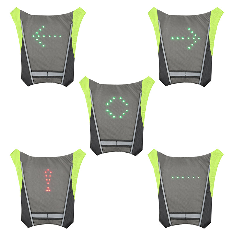 Gilet de sécurité à 48 LED avec clignotants et télécommande – vue 3