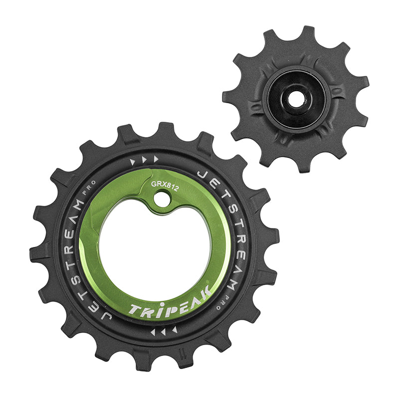 Galets Tripeak AOPW céram. 11-18 dents 11x1 v pour Shimano GRX RX812-817 – Vert