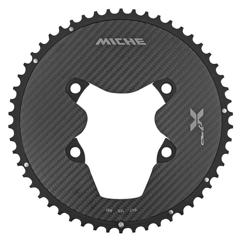 Plateau route Miche 110 mm 4 branches pour Shimano Ultegra R8100 12 v – 54 alu-carbone 3K