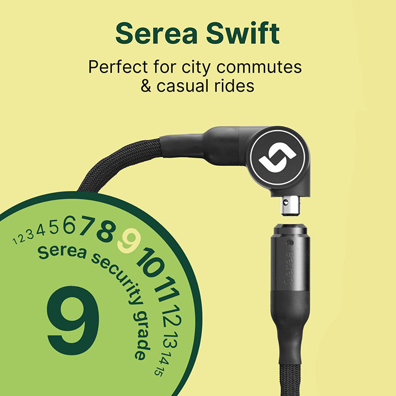Antivol chaîne connecté Serea Swift Ø 8 mm 125 cm noir déverrouillage smartphone – vue 12