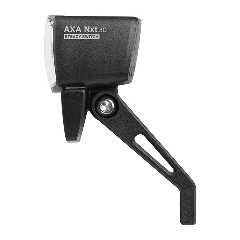 Éclairage avant dynamo AXA NXT 30 lux noir sur fourche – vue 4
