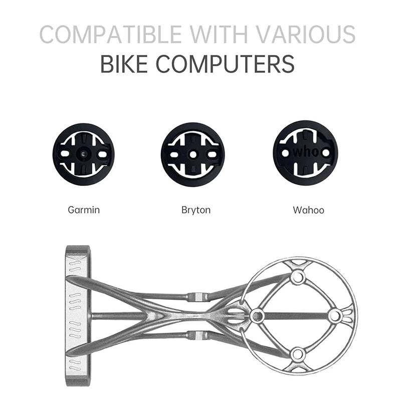 Support GPS-éclairage 3D titane pour potence universelle compatible Garmin – vue 4