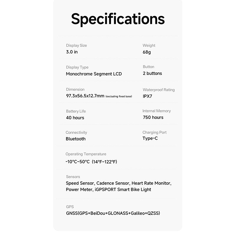 GPS compteur iGPSport BSC100MAX écran 3" – vue 21