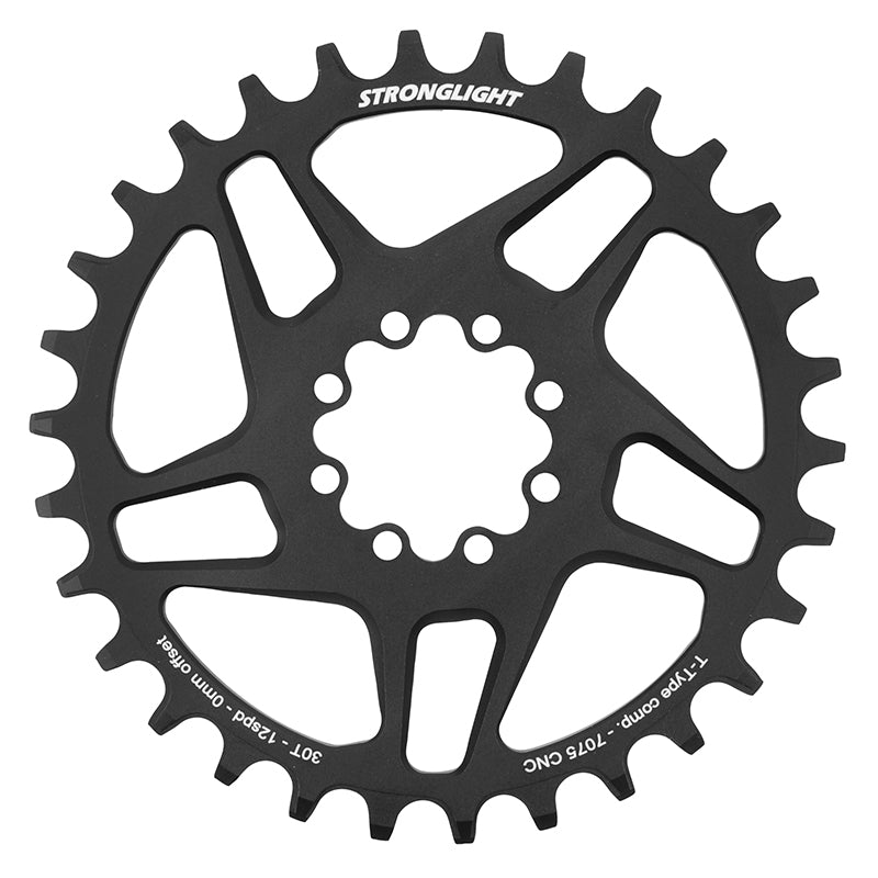 Plateau VTT Stronglight Direct Mount 8 trous pour SRAM SX-NX-GX mono noir 12 v narrow wide – 30 dents